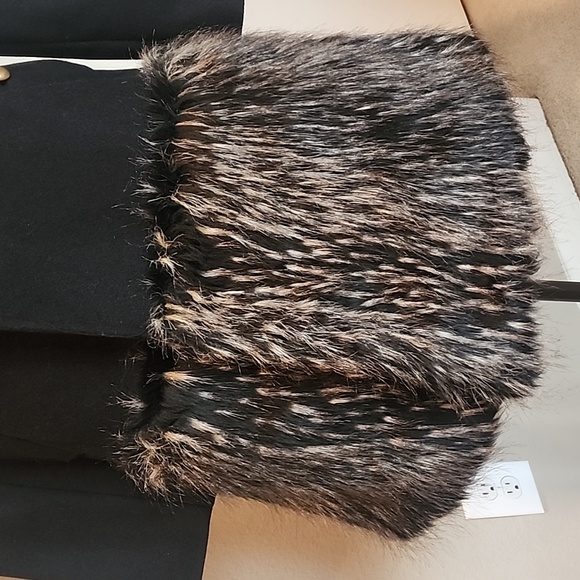 Rachel Zoe Military Style Coat Faux Fur Detail Detachable Hood 6 Like New - Picture 5 of 16